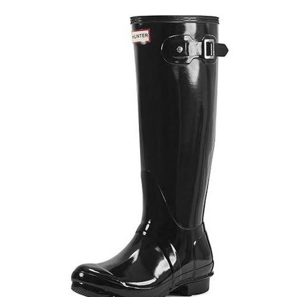 Hunter Glossy Black Tall Boots - Picture 5 of 5
